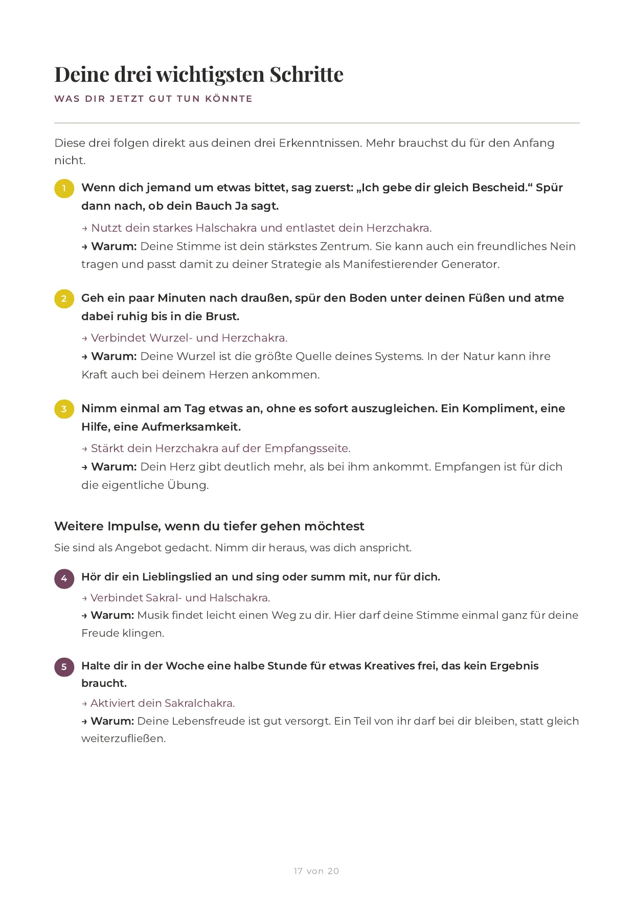 Beispielseite: Deine nächsten Schritte